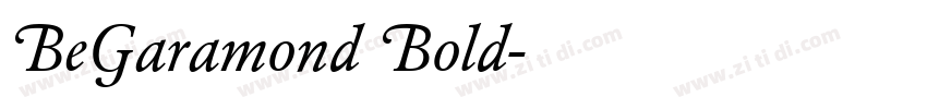 BeGaramond Bold字体转换